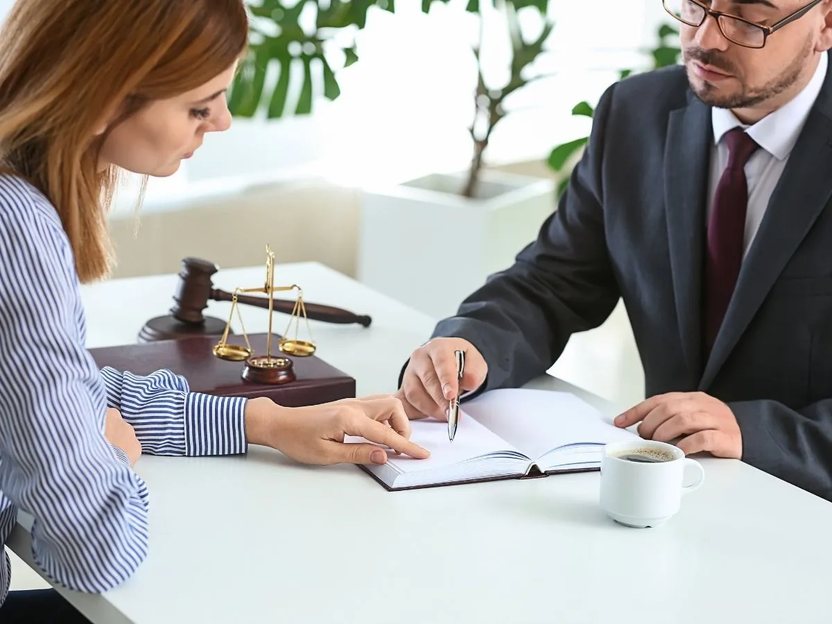 spousal support attorney consulting with client about divorce support arrangements